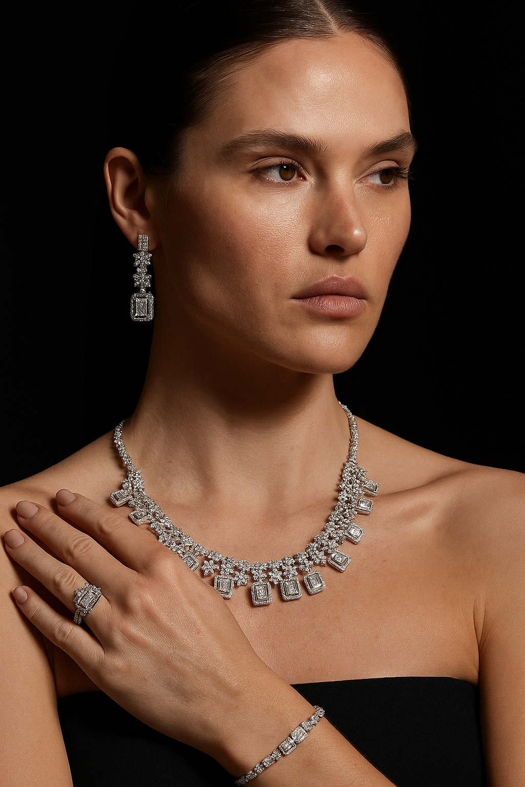 Eternal Starlight Collection White Gold Jewelry Set