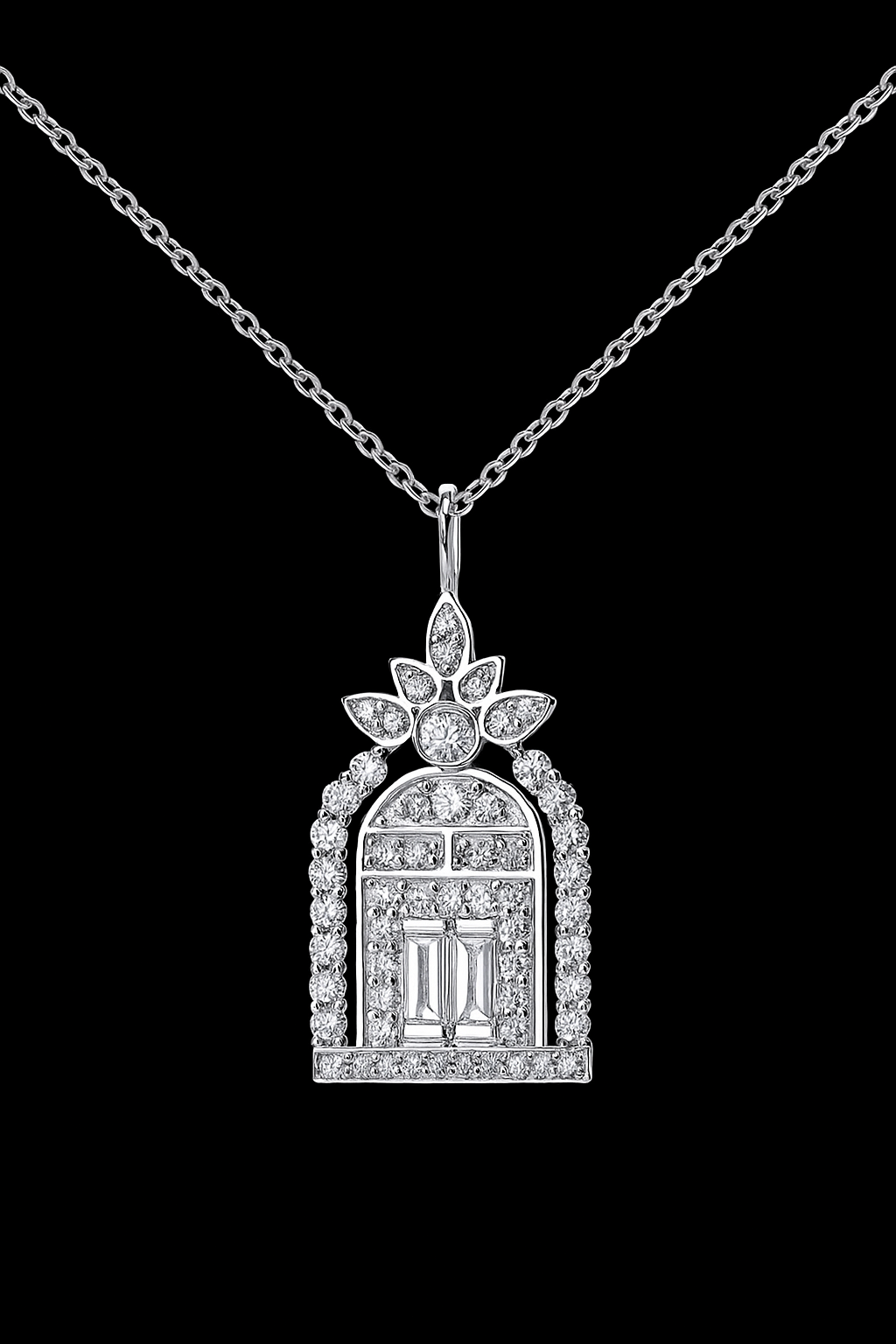 Gate of Bliss Collection White Gold Necklace