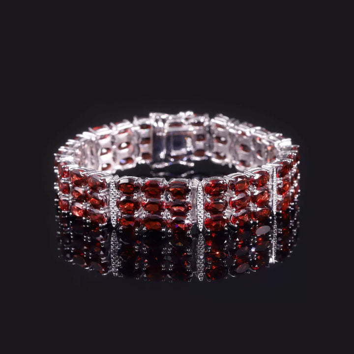 Sterling Silver Ruby Bracelet