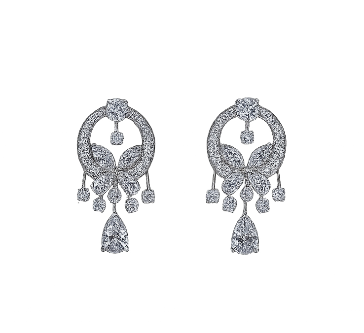 Lucky Butterfly Emerald and Diamond Petite Earrings