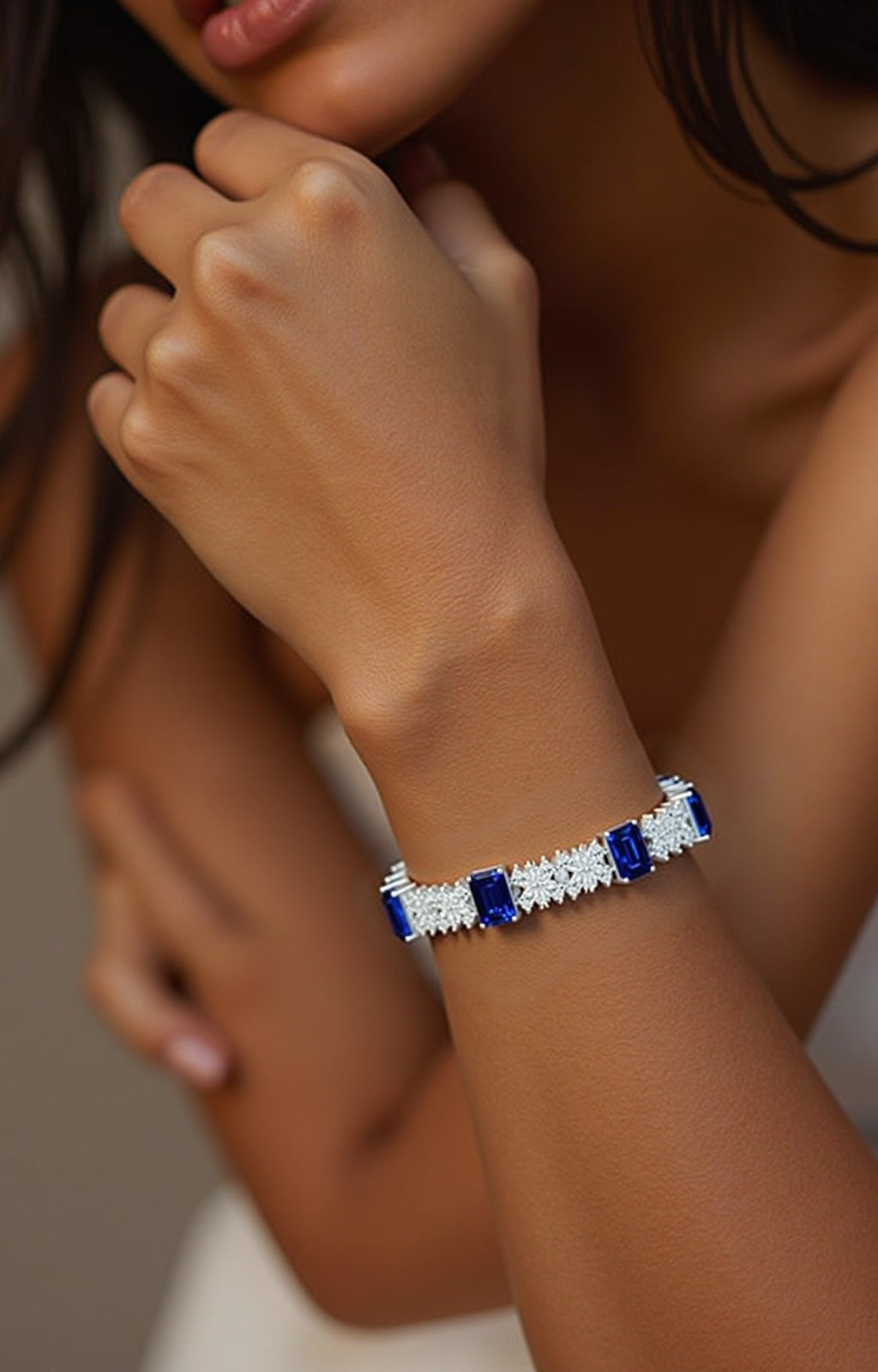 Laboratory-grown Sapphire Bracelet